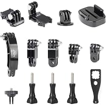HSU Clip A Sgancio Rapido Per GoPro – 2 Pezzi Con Viti, Compatibile Hero 13/12/11/10/9/8/7/6/5/4/3