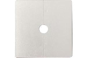 ZEIZAFA Wall Split Flange Square Escutcheon Plate Water Pipe Wall Covers Reserved Drill Hole Panel Decor for Wires Faucets Pipes Wall Split Flange Pipe Cover