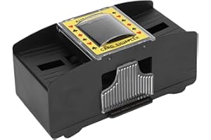 VTIZIKL 2 Deck Automatic Card Shuffler, Electric Card Shuffler Machine with Battery Power for Poker, Blackjack, UNO, Card Games - Fast, Professional, Portable Card Shuffler for Home & Casino Use
