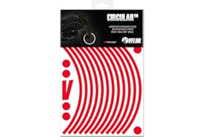 VFLUO - Kit Bandes Stickers Jantes Moto Rétro Réfléchissantes, Autocollants pour 1 Roue, 3M Technology™ - Haute visibilité latérale - Discret et Design - Pose facilitée