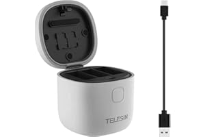 AuyKoo Chargeur pour Gopro Hero 11 10 9 Black Multifonctions Batterie Chargeur USB 3 Canaux Chargeur de Carte SD pour GoPro Hero 11/10/9 Black