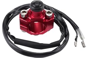 GOOFIT 7/8"22mm Manubrio 2 fili CNC Kill Stop Switch sostituzione per YZ250 YZ450 WR250 WR450 ATV Scooter Quad Moped Dirt Bike Rosso