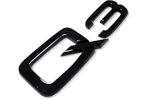 MCK Auto - Q3 Nero Lucido Anteriore Posteriore Ala Nero Badge Logo Boot Emblema Adesivo Tuning