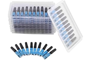 Jeanoko 100Pcs Embedded Optic Fiber Connector SC Quick Fast Cold Connector Connection Adapter for FTTHLeads and probes