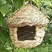 Produktbild PETSOLA 8 Arten Handgemachte Gewebte Stroh Vogel Nest Käfig Für Papagei Budgie - C Grashaus L, 20x22cm