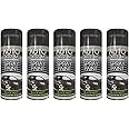 HitlineUK 5 X BLACK Spray Paint, 400ml Matt Black Spray Paint, Multipurpose Exterior Black Spray Paint Matt, Interior Metal Spray Paint