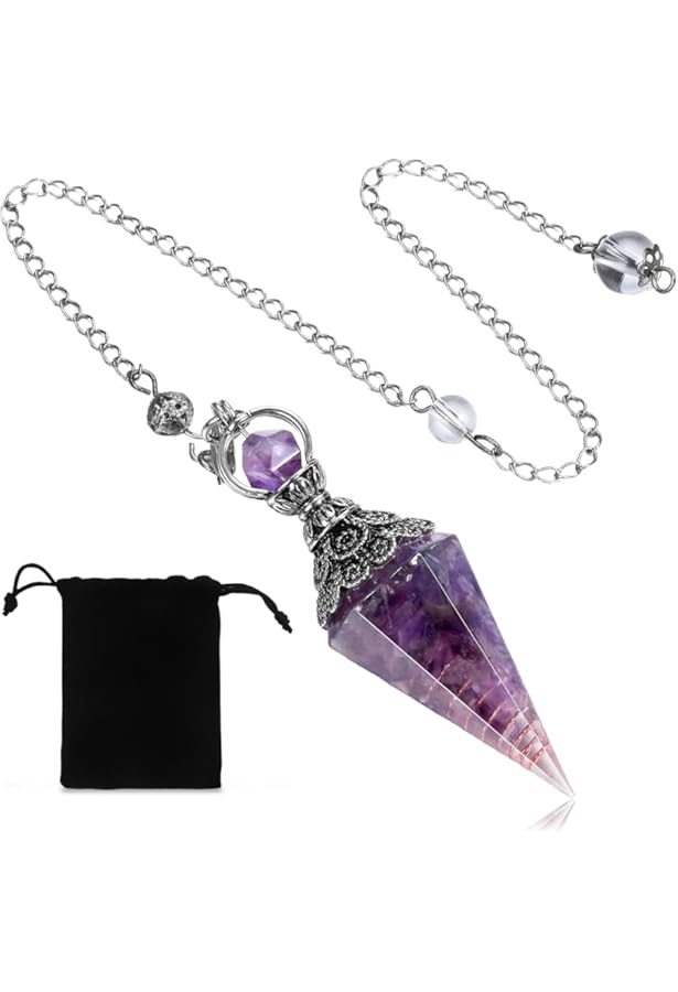 PENDOLO ELEMENTI IN CRISTALLO DI ROCCA E ARGENTO - Il Crogiuolo