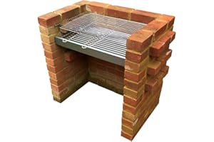 SUNSHINEBBQS DIY Charcoal Brick BBQ Kit & Chromed Grills - Measuring 67cm x 40cm