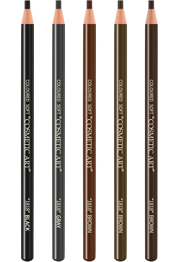 Apooliy Augenbrauenstift & Eyeliner 3-in-1 Set – Wasserfester Augenbrauenstift, Matte Weißer Kajal, Konturenstift