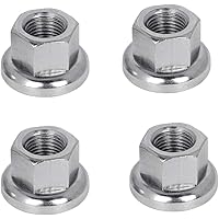 Rad Muttern Für Fahrrad Silber Nabe Achse Schraube Muttern 2 Paar Radmuttern Achsmuttern Zubehör Flanschmuttern Mit…