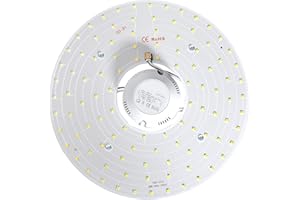 Voltix Modulo LED Circolare per Plafoniera, 220V, 32W 3200lm Ultra Slim con Calamita, Luce Bianca Naturale, Ricambio Tubo Neon LED, Facile da Installare (Bianca naturale / 4000K, 32W)