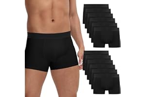 FALARY Boxershorts Herren 12er/6er Pack – Bequeme Unterhosen Männer aus Bio-Baumwolle, Atmungsaktiv & Ohne Etikett (Größe S-3XL)