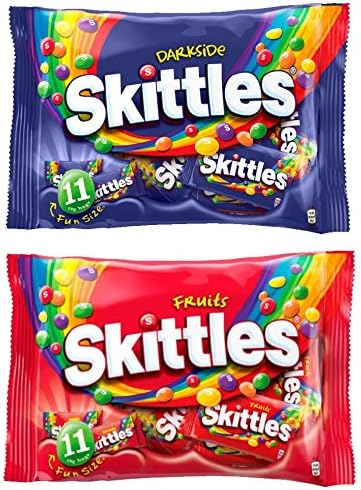 Limited Edition Darkside Skittles &amp; Original Fun Size Fruits Pack
