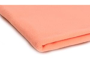 ORIENT FASHION Polaire en tissu haute qualité Fleece 300 g/m² - Disponible en 50 couleurs - 50 x 150 cm (Saumon)