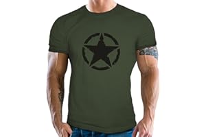 GASOLINE BANDIT Klasyczna koszulka dla fanów armii amerykańskiej: Vintage Star