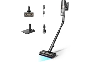 ‎DREAME dreame V20 Pro-A Kabelloser Staubsauger, Kantenreinigung 0 mm, ohne Verheddern, für Hartböden und Teppiche, 24.000PA / 210 AW, 90 Min. maximale Laufzeit, Filterung 99,99%, entfernt Tierhaare