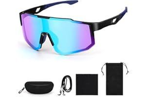Auniq Occhiali da sole da ciclismo polarizzati per uomo donna Occhiali da sole sportivi Protezione UV400 Occhiali da esterno Occhiali antivento Occhiali da ciclismo per escursionismo, arrampicata, pesca, guida surf golf