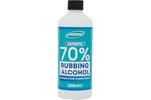 Lucemill 70% Rubbing alcohol | 500ml | Super Strength IPA Surface Sanitiser | 70% Isopropyl Alcohol | Clear Liquid
