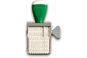 Aurora Store Timbro Polinomio 14 diciture 5mm manuale in gomma multicolore riposizionabile