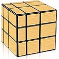 Montchi Mirror Cube 3X3 Speed Cube Gold Mirror Blocks Cube 3X3X3 Different Shapes Puzzle Cube Toys For Kids Adult