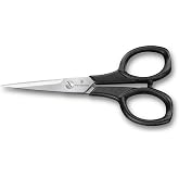 Victorinox Ev makası "İtalya", el işi makası, kağıt makas, keskin bı&ccedil;ak, 10 cm, sağlam plastik sap, paslanmaz &ccedil;elik, siyah