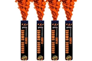 EXCLUSIVE ONLINE Ring Pull Smoke Grenades/Flares Pack of 4 Colors for Paintball Weddings Photoshoots Football Celebrations & Special Effects (Orange)