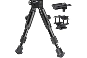 ‎FEYACHI Feyachi 3 in 1 Tactical Rifle Bipod + Rail Mount Adapter + Barrel Clamp Einstellbare Höhe von 6,3" bis 6,9" für die Jagd