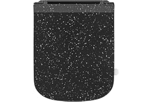 SREWOHS PRO Deska sedesowa wolnoopadająca, prostokątna, smukła czarna marmur o wyglądzie marmuru, deska sedesowa z duroplastu, pokrywa WC z szybkim zamknięciem, 42,5 x 34,5 cm