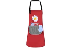 ZONEKEY Delantal Cocina Impermeable Delantal PVC Profesional Masterchef Con la Función de Limpiar las Manos Para Mujer y Hombre