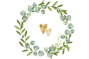 KOMIRO Lot de 20 serviettes en forme de cœurs dorés dans la couronne | Mariage | Décoration de table 33 x 33 cm