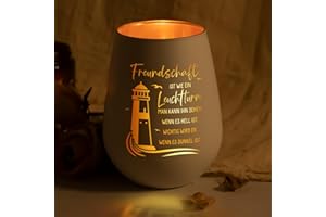 ‎CRAFTIQUE Craftique Sinnvolles Beste Freundin Geschenke, Freundschaft Geschenke - Windlichter mit Gravur - Geschenk für Freundin, Geschenk Freundin Geburtstag, Weihnachten, Abschluss,
