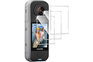 QULLOO Schutzfolie für Insta360 X4 Air für Panzerglas, 3 Stück Displayschutzfolien für Insta360 X4 Air Zubehör, 9H Härte Schutz Glas Folie Anti-Kratzen Ultra-klar Displayschutz