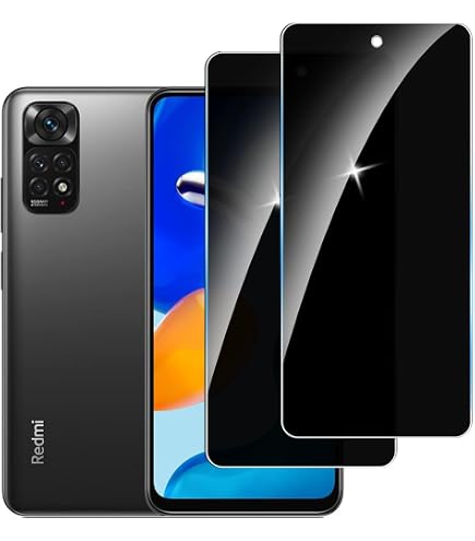 Pellicola Privacy In Vetro Temperato 9H Per Xiaomi Redmi Note 11 / 11S (3 Pezzi) + Kit Installazione, Anti-spia E Anti-graffio