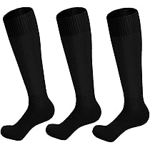 3 Pairs Kids Football Socks, Black Boys Football - View #6