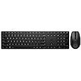 HP 650 Programmable Wireless Keyboard & Mouse Set, 20+ customisable keys and mouse sensitivity, 20+ months battery, multi-surface use, 60% recycled materials. 4 batteries and nano dongle, BLACK