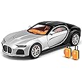 Magicwand 1:24 Scale Die-Cast Bugattti Atlantic【Large】 with 4 Openable Doors,Pull Back Action,Lights,Music & Working Horn【Random Color】【Pack of 1】