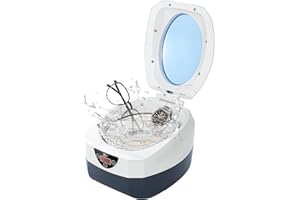 Uten Pulitore ad ultrasuoni professionale, Macchina ad ultrasuoni per pulizia, vasca da bagno in acciaio inossidabile da 750 ml, per pulire gioielli, occhiali, orologi, strumenti, ecc