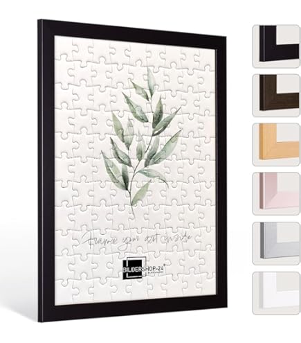 Bildershop-24 Puzzlerahmen PRIO 50x70cm Schwarz - Für 500-1000 Teile Puzzle