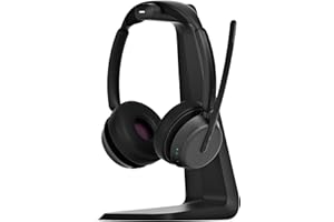 EPOS Impact 1061T ANC Stereo Bluetooth Headset Teams Zertifiziert mit Active Noice Cancelling (ANC) INKL. kontaktlose Ladestation