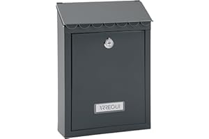 ARREGUI Civic E5725-C Boîte aux Lettres extérieure en Acier Taille S (courrier DIN A5) Petite boîte aux Lettres Murale individuelle Facile à Installer Anthracite