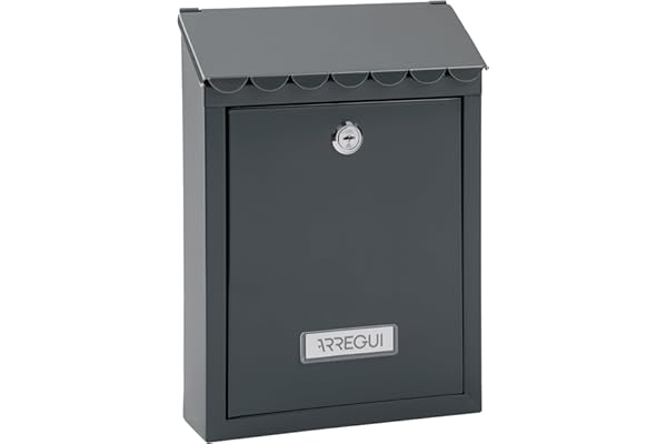 ARREGUI Civic E5725-C Buzón Exterior de Acero Tamaño S (Correo DIN A5) | Buzón de Pared Pequeño | Buzón de Correo Individual | Fácil de Instalar | Antracita