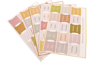 ‎HAPINARY HAPINARY 5Blätter Bibel Index Tabs Dekorative Bibelbuch Tabs für Bibelstudium Selbstklebende Laminiert und Farbenfroh Praktisches Zubehör für Bibelstudium und Organisation