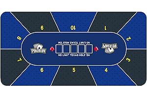 Walopola 120 x 60 cm Premium Poker Matte Poker Tischauflage Poker Tischauflage Poker, Doppelseitige Filz Roulette Matte für Themenpartys Texas Holdem und Blackjack