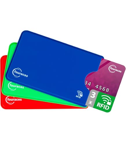 8 custodie con blocco RFID, protezione per carte di credito, porta carte di credito antifurto, facile da riconoscere, 8 diversi temi, legno, denim, foglie, caramelle, arance, cielo vivido, astronauta