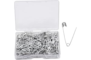 YOFASEN 300 Pieces Safety Pins - Large and Small Safety Pins Nickel Plated Pin - for Clothing Art Craft Sewing Jewelry Making Home Office Use, Silver, 18mm