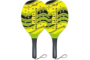 PALMI Racchettoni Beach Tennis - Racchette da Spiaggia e da Casa in Legno per Adulti e Bambini - Con Pallina e Custodia