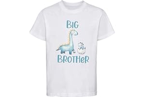 Dovitee Big Brother Dinosaur t-Shirt for Boys with Cute Big and Little Dinosaur