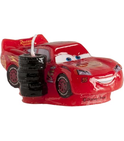 Bougie D'anniversaire Thème Voiture De Course - Numéro 4, Motif à Carreaux Rouge Et Blanc, Paraffine, Hauteur ~8,1 Cm - 10
