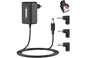 Newding Universal Netzteil 12V 3A, 36W Netzgerät (3000mA), Ladegerät mit 4 DC Adaptern (5.5x2.5/2.1, 4.0x1.7, 3.5x1.35mm) und DIY Klemme für Monitor, LED Streifen, Router, Elektronik