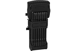 ABUS Candado plegable Bordo Granit 6500K con soporte para candado SH - Candado de bicicleta con cilindro XPlus de alta protección contra manipulaciones - Nivel de seguridad 15 - Longitud 120 cm, negro